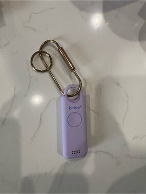 Birdies Lavender Personal Alarm Keychain with Gold Clip